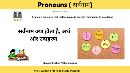 Pronouns  (सर्वनाम)