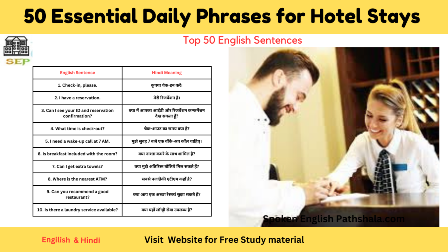 50 Essential Daily Phrases for Hotel Stays